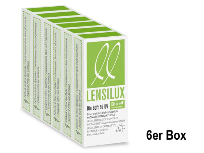 LENSILUX Bio Soft 55 UV 6er Box